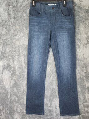Betabrand Women's Size Small Straight Leg Pull On Denim Jegging Pants Dark Wash